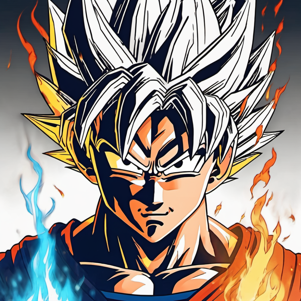 Goku Fire Dragon Ball Z Cartoon