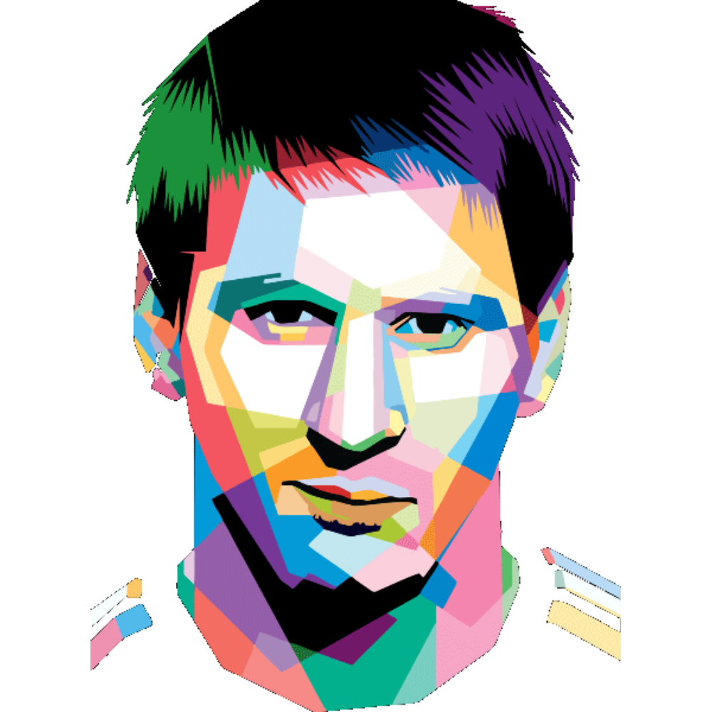 Lionel Messi Face Art