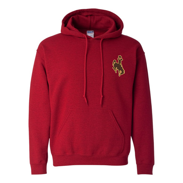 Men's  Wyoming Cowboys  Gildan  Heavy Blend Hooded Sweatshirt