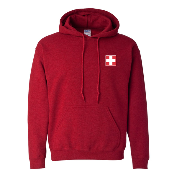 Men's  Switzerland National Football Soccer Team Gildan  Heavy Blend Hooded Sweatshirt