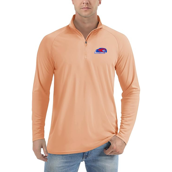 Men's  UMass Lowell River Hawks Lightweight Quarter-Zip Athletic Shirt Long Sleeve Performance