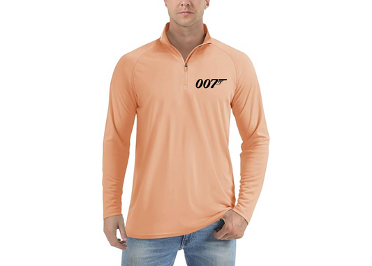 007 James Bond Movie - Lightweight Quarter-Zip Athletic Shirt – Long Sleeve Performance Wear