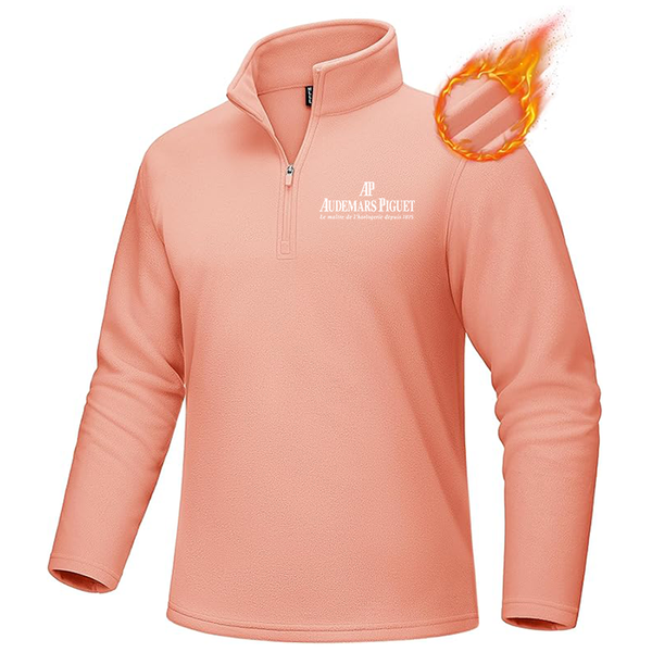 Men's Audemars-Piguet MAGCOMSEN Men_s Quarter-Zip Pullover Polar Fleece Sweatshirt Stand Collar Long Sleeve Shirt for Men Thermal Winter Fall