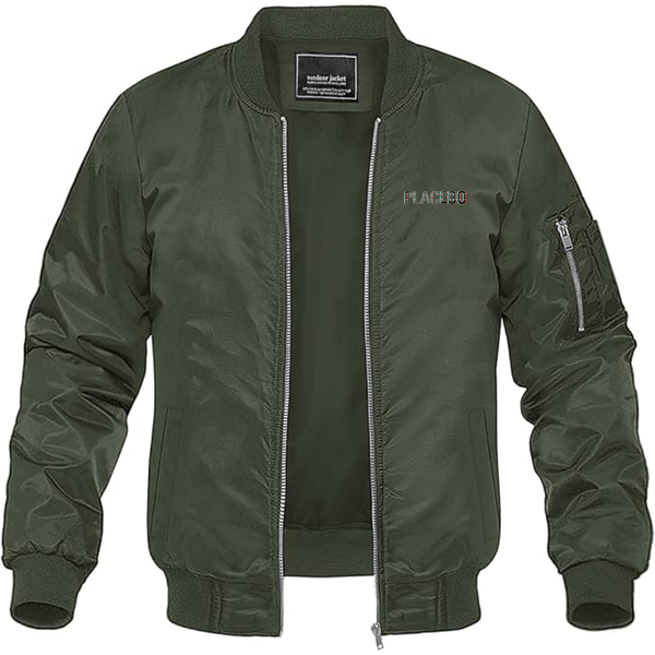 Men's  Placebo Lightweight Bomber Jacket Windbreaker Softshell Varsity Jacket Coat