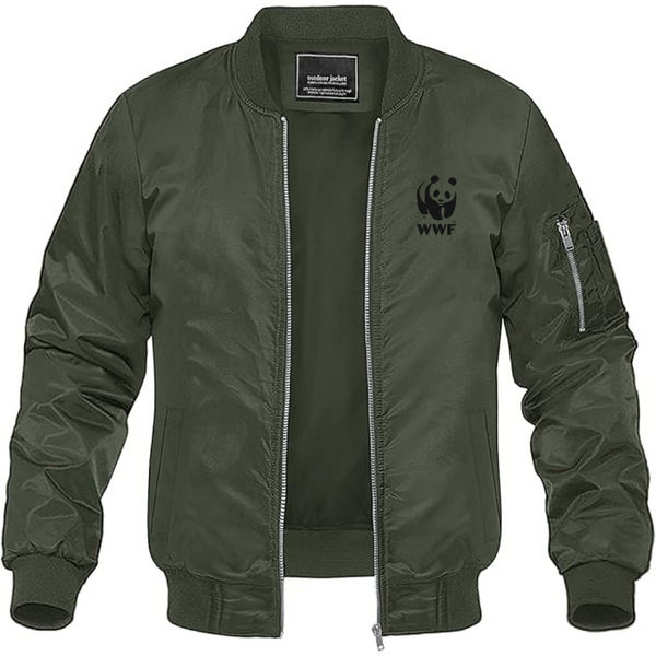Men's WWF  Lightweight Bomber Jacket Windbreaker Softshell Varsity Jacket Coat