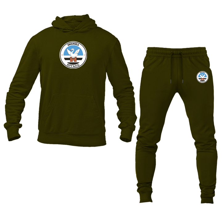 Men's Swansea City Soccer Hoodie Joggers Set