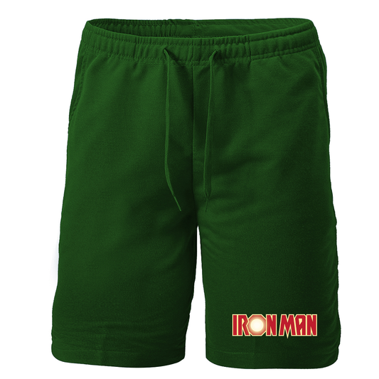 Men's Iron Man Marvel Superhero Athletic Fleece Shorts