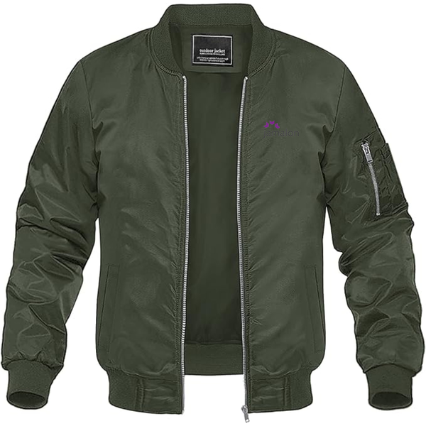 Men's Jamalon Logo Lightweight Bomber Jacket Windbreaker Softshell Varsity Jacket Coat