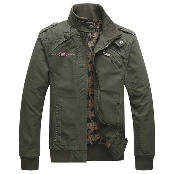 Men's  Baskin-Rоbbins Dwar Casual Washed Cotton Military Outdoor Jackets with Shoulder Straps