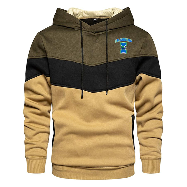 Men's  Texas AM CC Islanders  Gesean  Novelty Color Block Pullover Fleece Hoodie Long Sleeve Casual