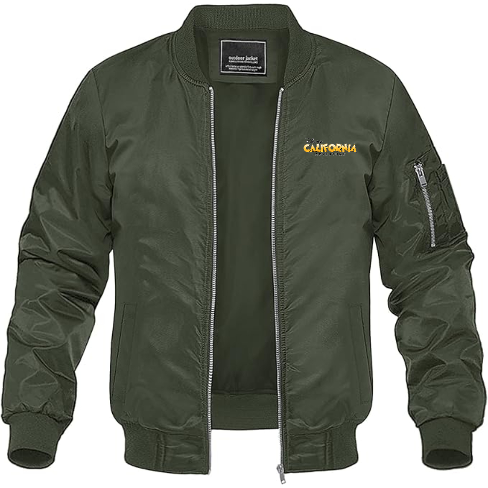 Men's Disney California Adventure Lightweight Bomber Jacket Windbreaker Softshell Varsity Jacket Coat