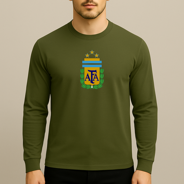 Men's Argentina National Soccer Team Long Sleeve T-Shirt