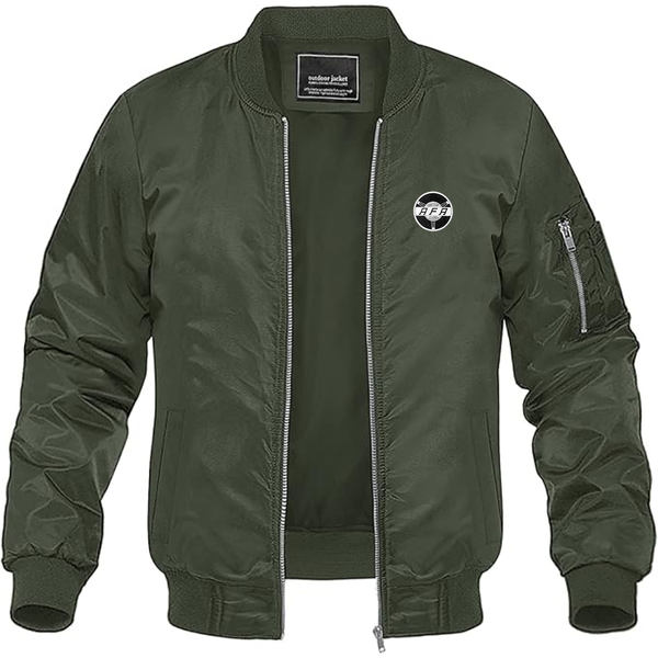 Men's AFA Logo Lightweight Bomber Jacket Windbreaker Softshell Varsity Jacket Coat