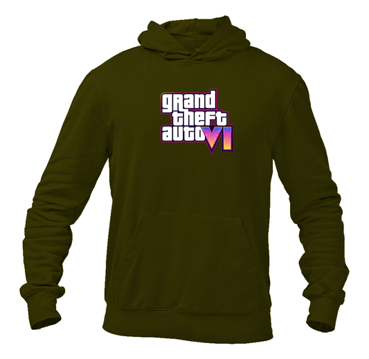 Men's GTA 6 Grand Theft Auto VI Pullover Hoodie Game