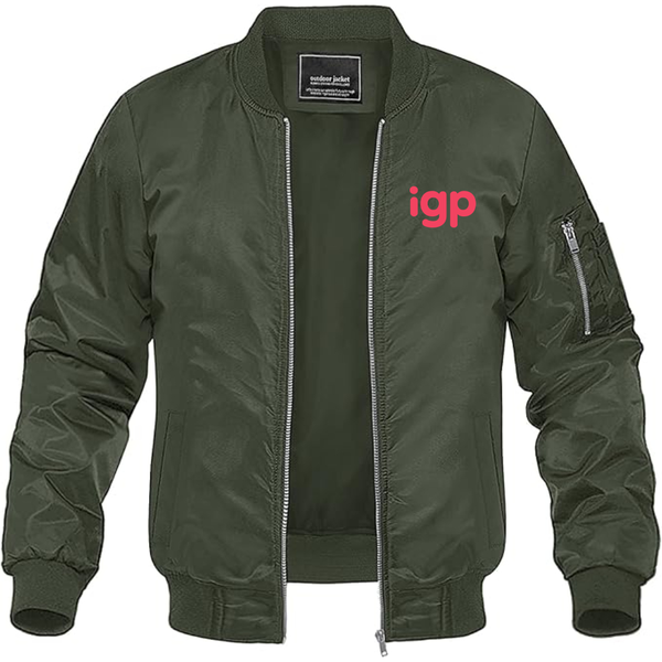 Men's Indian Gifts Portal Logo Lightweight Bomber Jacket Windbreaker Softshell Varsity Jacket Coat