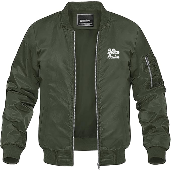 Men's De Dion Bouton Logo Lightweight Bomber Jacket Windbreaker Softshell Varsity Jacket Coat