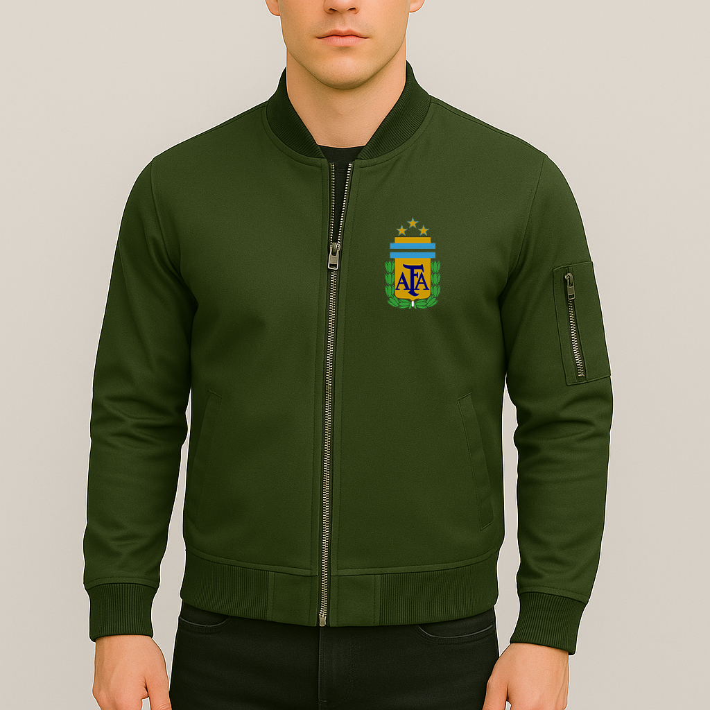 Men's Argentina National Soccer Team Lightweight Bomber Jacket