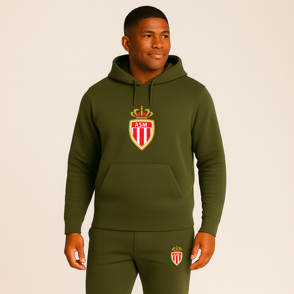 Men's AS Monaco FC Hoodie Joggers Set