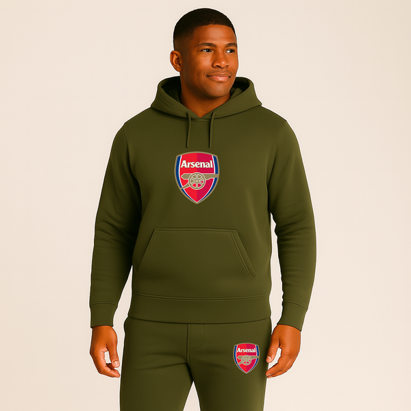 Men's Arsenal Soccer Logo Hoodie Joggers Set