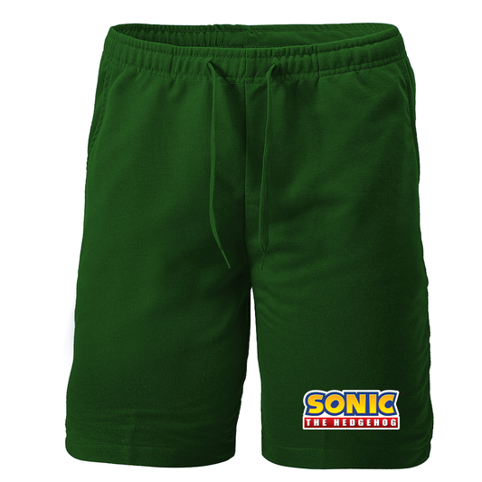 Men's Sonic The Hedgehog Cartoon Athletic Fleece Shorts