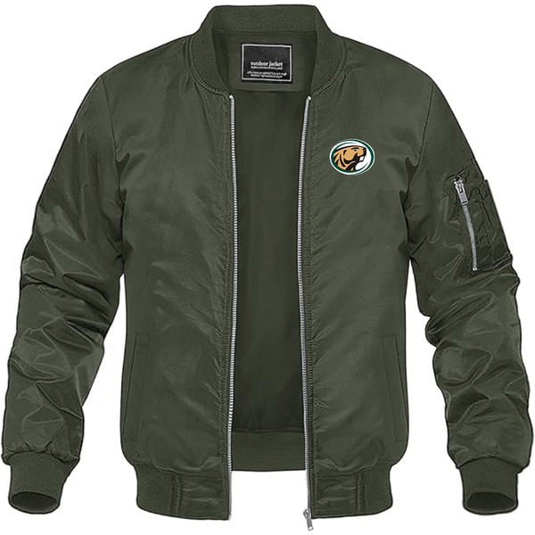 Men's  Bemidji State Beavers Lightweight Bomber Jacket Windbreaker Softshell Varsity Jacket Coat