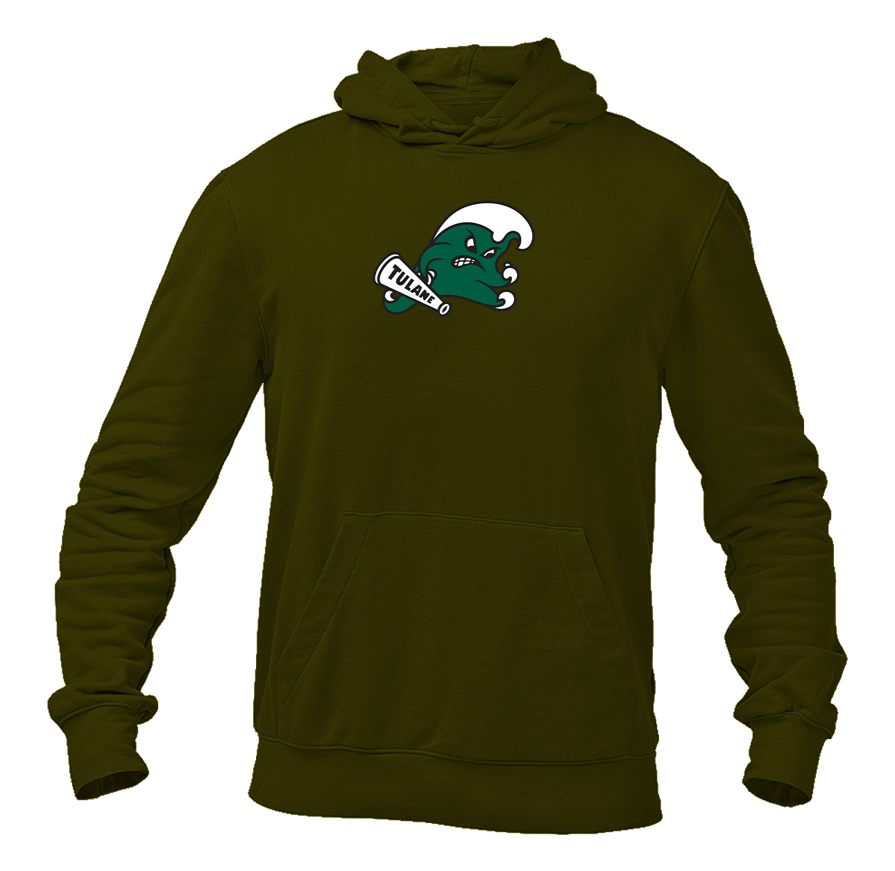 Men's  Tulane Green Wave Logo  Pullover Hoodie