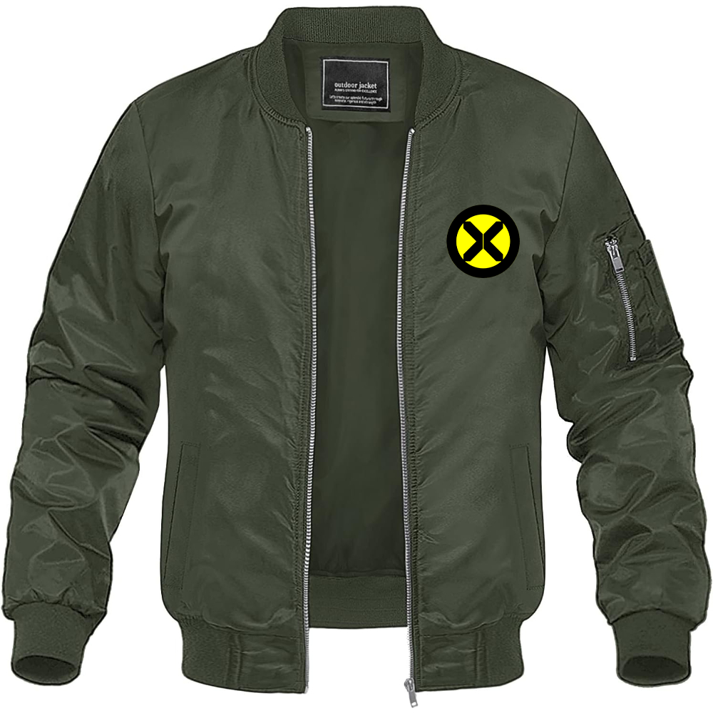 Men's X-Men Marvel Comics Superhero Lightweight Bomber Jacket Windbreaker Softshell Varsity Jacket Coat