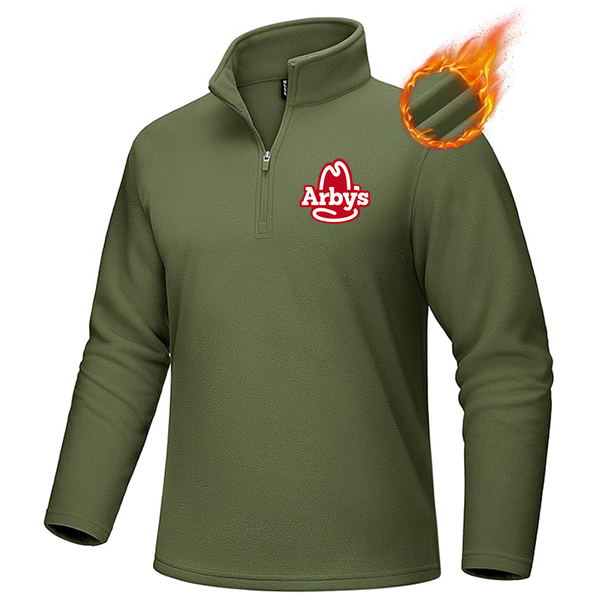 Men's Arbys MAGCOMSEN Men_s Quarter-Zip Pullover Polar Fleece Sweatshirt Stand Collar Long Sleeve Shirt for Men Thermal Winter Fall