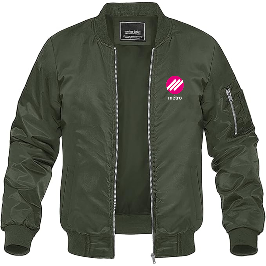 Men's Lausanne Métro Logo Lightweight Bomber Jacket