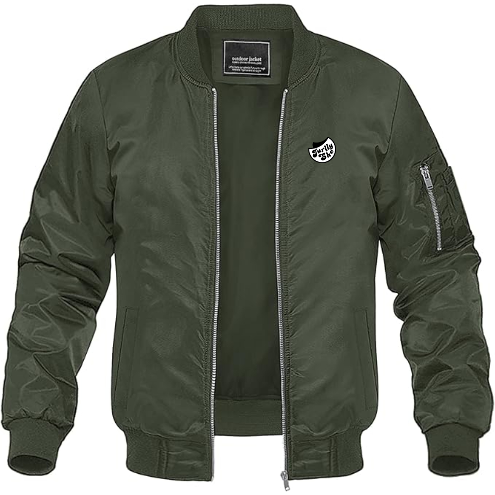 Men's Jurllyshe Logo Lightweight Bomber Jacket