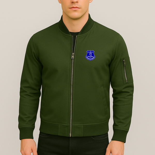 Men's Everton FC Lightweight Bomber Jacket Windbreaker Softshell Varsity Jacket Coat
