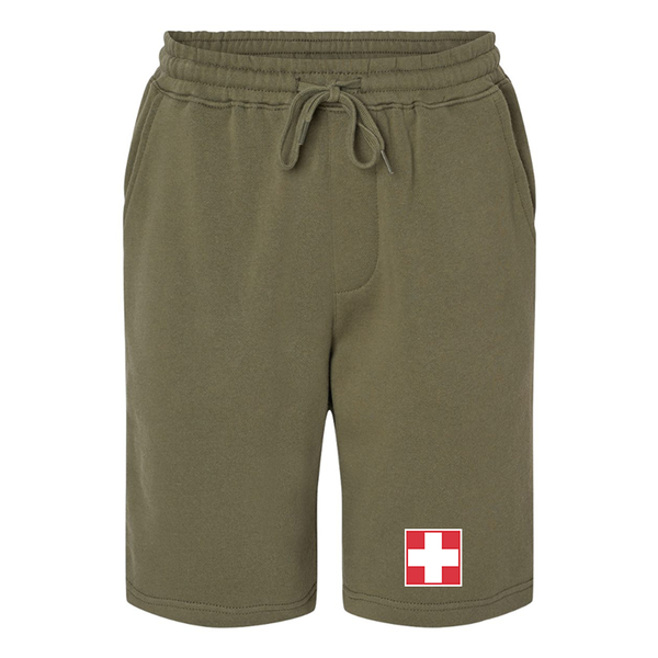 Men's Switzerland National Football Soccer Team  Independent Trading Co Midweight Fleece Shorts