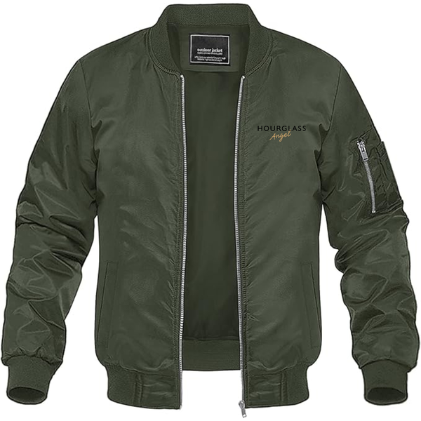 Men's Hourglass Angel  Lightweight Bomber Jacket Windbreaker Softshell Varsity Jacket Coat