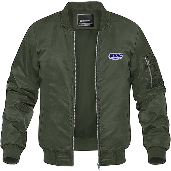 Men's Mid Eastern Athletic Conference Lightweight Bomber Jacket Windbreaker Softshell Varsity Jacket Coat