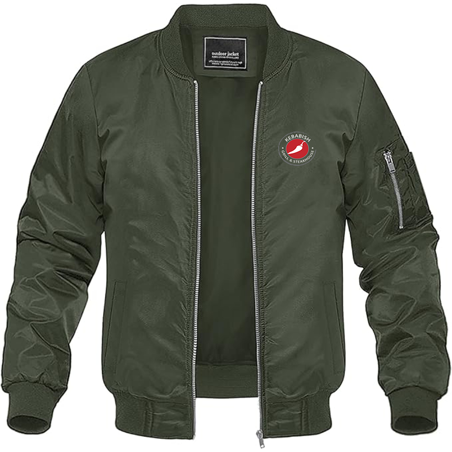 Men's Kebabish Grill & Steakhouse Logo Lightweight Bomber Jacket
