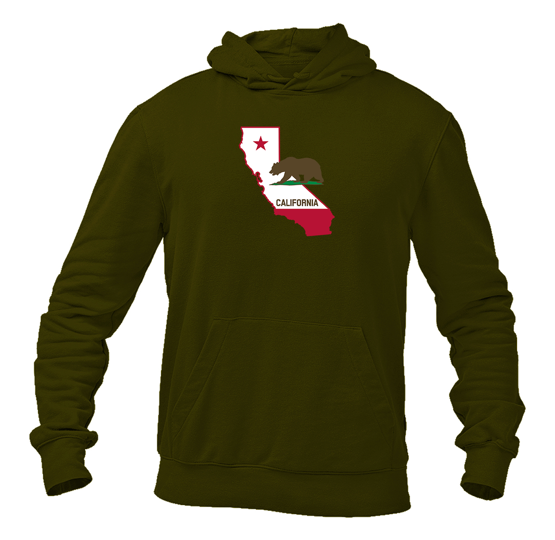Men's California Bear Map Pullover Hoodie