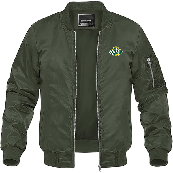 Men's Alaska Anchorage Seawolves  Lightweight Bomber Jacket Windbreaker Softshell Varsity Jacket Coat