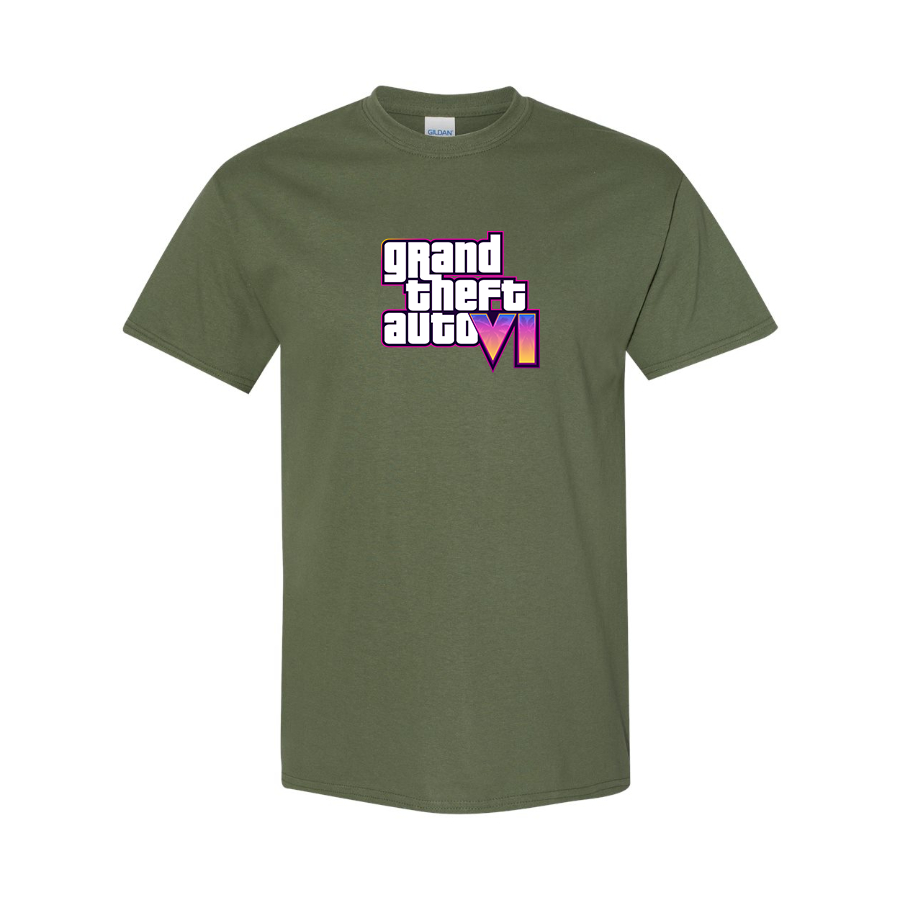 Men's GTA 6 Grand Theft Auto VI Cotton T-Shirt Game