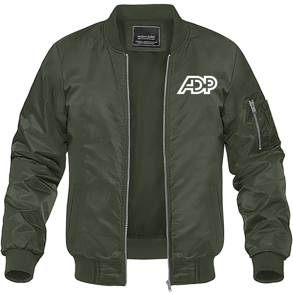 Men's ADP  Lightweight Bomber Jacket Windbreaker Softshell Varsity Jacket Coat