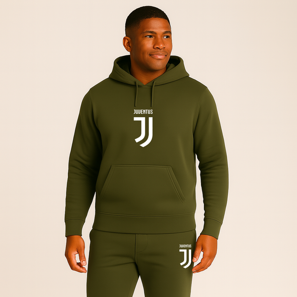 Men's Juventus Soccer Logo Hoodie Joggers Set