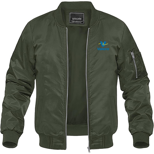 Men's Valero Gas Station Logo Lightweight Bomber Jacket Windbreaker Softshell Varsity Jacket Coat