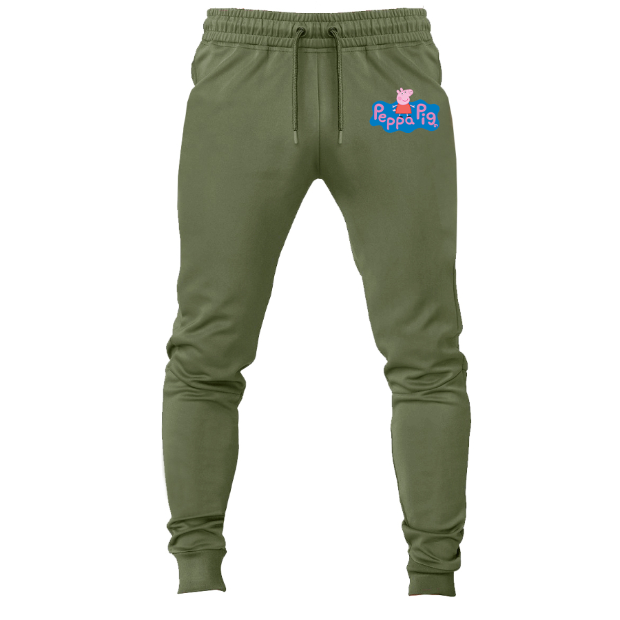 Men's Pegga Pig Cartoon Joggers Sweatpants