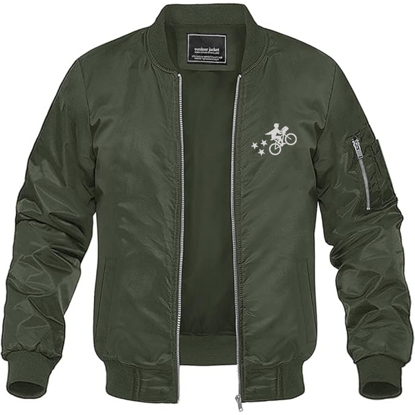 Men's Postmates Bike Lightweight Bomber Jacket Windbreaker Softshell Varsity Jacket Coat