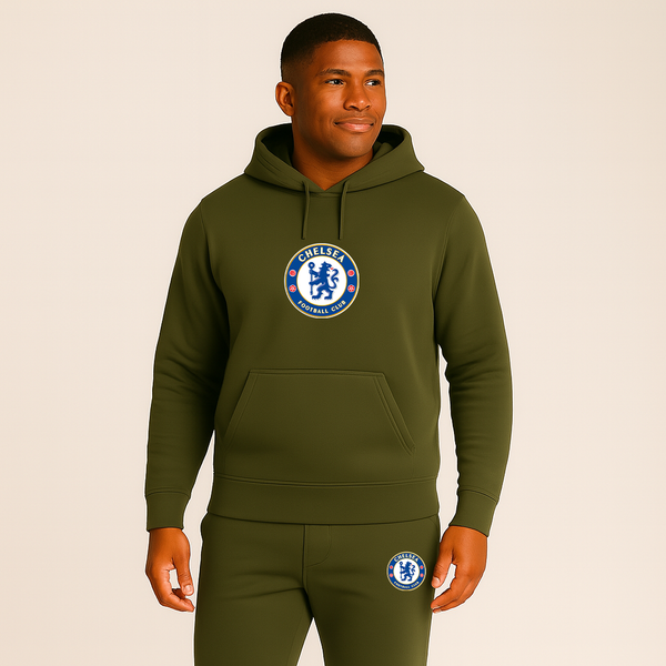 Men's Chelsea Soccer Logo Hoodie Joggers Set