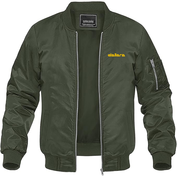 Men's Dallara Logo Lightweight Bomber Jacket Windbreaker Softshell Varsity Jacket Coat