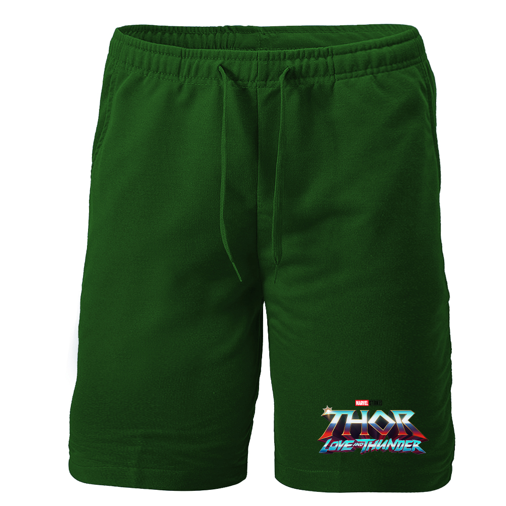 Men's Thor Love & Thunder Superhero Athletic Fleece Shorts