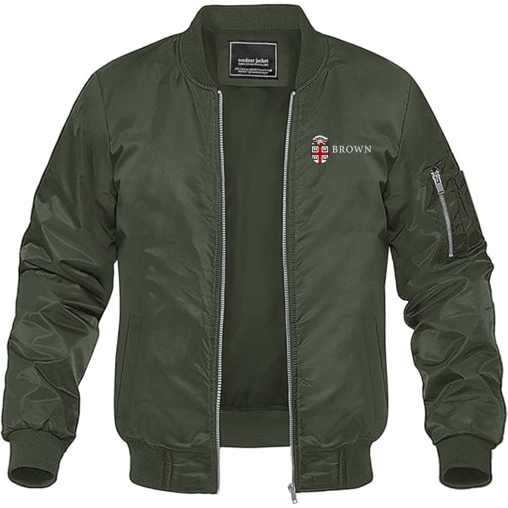 Men's Brown University Lightweight Bomber Jacket