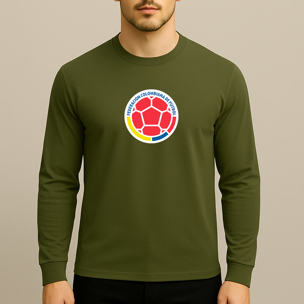 Men's Colombia National Soccer Team Long Sleeve T-Shirt