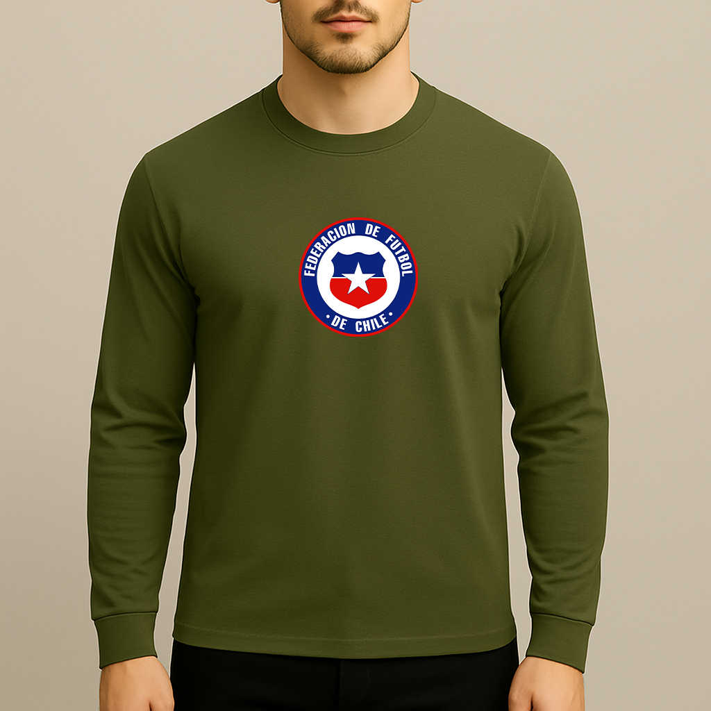 Men's Chile National Soccer Team  Long Sleeve T-Shirt