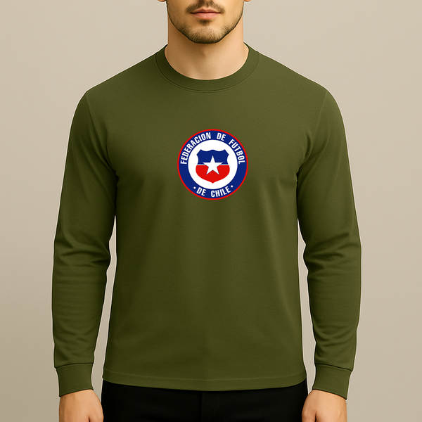 Men's Chile National Soccer Team  Long Sleeve T-Shirt